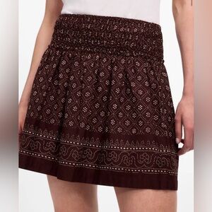 Madewell Ruffled Mini Skirt Dusty Palm Lined Size M